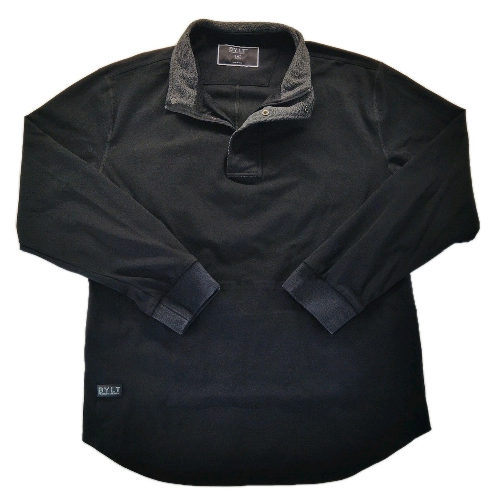 Bylt Fairway Pullover 1/4 Snap Men's XL Black Golf Magnetic Sweatshirt